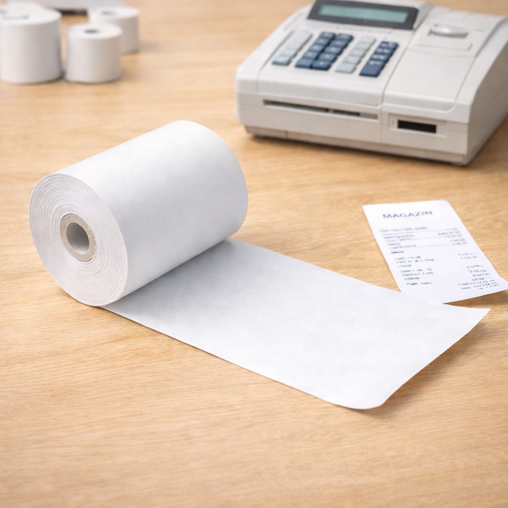 Rola hartie termica casa marcat, 57 mm x 18 m, 48 g/mp, alba - imagine 11